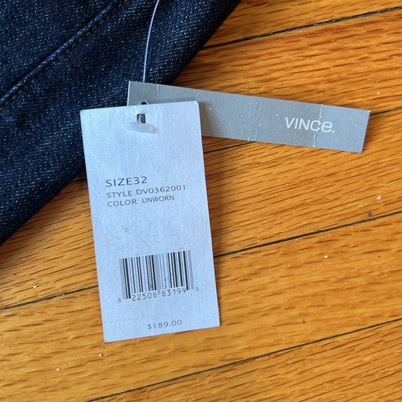 NWT Vince Womens Super Stretch Dark Denim “Unworn” Skinny Jeans $189 - Picture 3 of 8